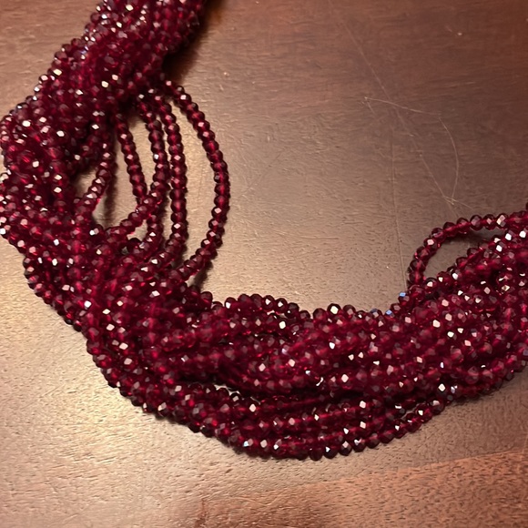 TALBOTS Gold/Red beads Necklace - Picture 2 of 5